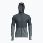 Bluza trekkingowa męska icebreaker Merino 200 RealFleece Descender Zip Hoodie abyss/blue ash/black