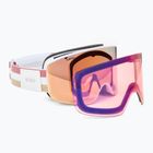 Gogle narciarskie damskie Giro Ella white lx stripe/rose gold/infrared