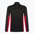 Bluza termoaktywna męska Smartwool Merino Sport 1/4 Zip black/rythmic red