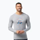 Koszulka trekkingowa męska Smartwool Snowcat Trek Graphic Tee Slim Fit light  grey heather