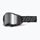 Gogle rowerowe 100% Strata 2 black/silver mirror