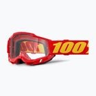 Gogle rowerowe dziecięce 100% Accuri 2 Junior red/clear