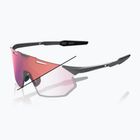 Okulary przeciwsłoneczne 100% Hypercraft SQ gloss light grey/rose gold mirror photochromic