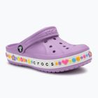 Klapki dziecięce Crocs Bayaband Charm Band Clogs orchid