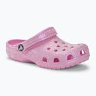 Klapki dziecięce Crocs Classic Glitter Clog flamingo