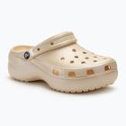Klapki damskie Crocs Classic Shimmer Platform Clog vanilla