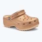 Klapki damskie Crocs Classic Platform Glitter shitake