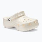 Klapki damskie Crocs Classic Platform Glitter chalk