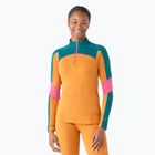 Longsleeve termoaktywny damski Smartwool Merino Baselayer Colorblock 1/4 Zip Boxed marmalade heather