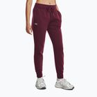 Spodnie damskie Under Armour Rival Fleece dark maroon/white