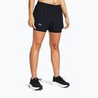 Spodenki do biegania damskie Under Armour Fly By 2in1 black/black/reflective