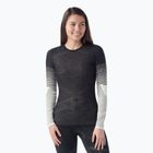 Bluza termoaktywna damska Smartwool Intraknit Thermal Merino Base Layer Pattern Crew black