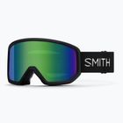 Gogle narciarskie Smith Transfer black/green sol-x mirror