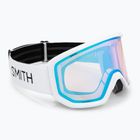 Gogle narciarskie Smith Transfer white/blue sensor mirror