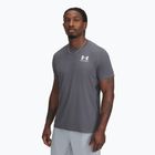 Koszulka treningowa męska Under Armour HeatGear Fitted castlerock/white