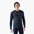 Bluza termoaktywna męska Smartwool Merino 250 Baselayer Crew Boxed deep navy geo peaks