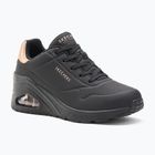 Buty damskie SKECHERS Uno Wedge Hi Steps black/rose gold