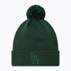 Czapka z daszkiem damska New Era Metallic Bobble Knit Beanie Los Angeles Dodgers dark green