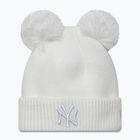 Czapka zimowa damska New Era Double Pom Knit Beanie New York Yankees white