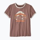 Koszulka damska Patagonia Great Waves Ringer Tee moonrise taupe