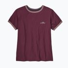 Koszulka damska Patagonia Fitz Roy Foothills Ringer Tee berry fig