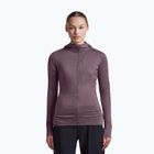 Bluza trekkingowa damska Icebreaker Merino 200 Realfleece Descender Half Zip Hoodie grey plum