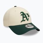 Czapka z daszkiem New Era Colourblock 9Forty Oakland Athletics light beige