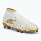 Buty piłkarskie dziecięce SKECHERS Skx 1.5 Youth High Jr FG white/gold