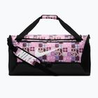 Torba treningowa Nike Brasilia 9.5 Aop 60 l black/pink foam/white