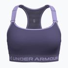 Biustonosz treningowy Under Armour HeatGear High purple luxe/purple crest