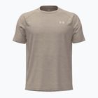 Koszulka treningowa męska Under Armour Tech Textured timberwolf taupe/white