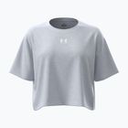 Koszulka treningowa damska Under Armour Rival Boxy Tee Solid distant gray medium heather/white