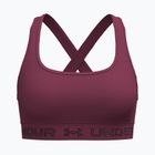 Biustonosz treningowy Under Armour Crossback Mid claret/ox blood