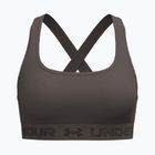 Biustonosz treningowy Under Armour Crossback Mid peppercorn/kona brown