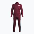 Dres dziecięcy Under Armour Knit Track Suit vintage maroon/fresco blue/white