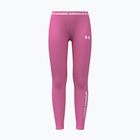 Legginsy dziecięce Under Armour HeatGear Branded Leggings pink frenzy/white