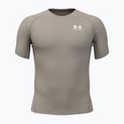 Koszulka treningowa męska Under Armour HG Armour Comp timberwolf taupe/white
