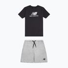 Komplet dziecięcy New Balance Stacked Logo Tee & FT Short nb caviar