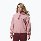 Bluza polarowa damska Columbia Helvetia II Cropped Half Snap Fleece eraser pink/fig/rich wine