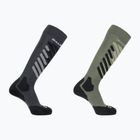 Skarpety narciarskie Salomon S/Access 2-Pack anthracite/deep lichen green