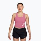 Koszulka do biegania damska Nike Swoosh Run Dri-Fit peony/photon dust/white