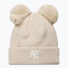 Czapka zimowa damska New Era Double Pom Beanie New York Yankees stone