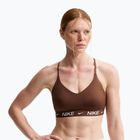 Biustonosz treningowy damski Nike Dri-Fit Indy Light Support cacao wow