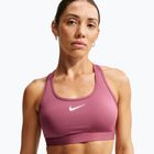 Biustonosz treningowy Nike Swoosh Medium Support pink smoke/white