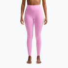 Legginsy treningowe damskie Nike One pink rise/white