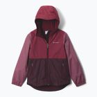 Kurtka przeciwdeszczowa dziecięca Columbia Rainy Trails III Fleece Lined moonvista/rich wine/antique mauve