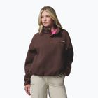 Bluza polarowa damska Columbia Helvetia II Cropped Half Snap Fleece tobacco