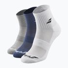 Skarpety Babolat Quarter 3 Pack white/estate blue/grey