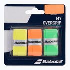 Owijki do rakiet tenisowych Babolat My Overgrip 3 szt. orange/green/yellow