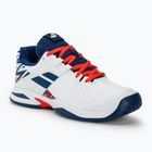 Buty do tenisa dziecięce Babolat Propulse All Court white/estate blue